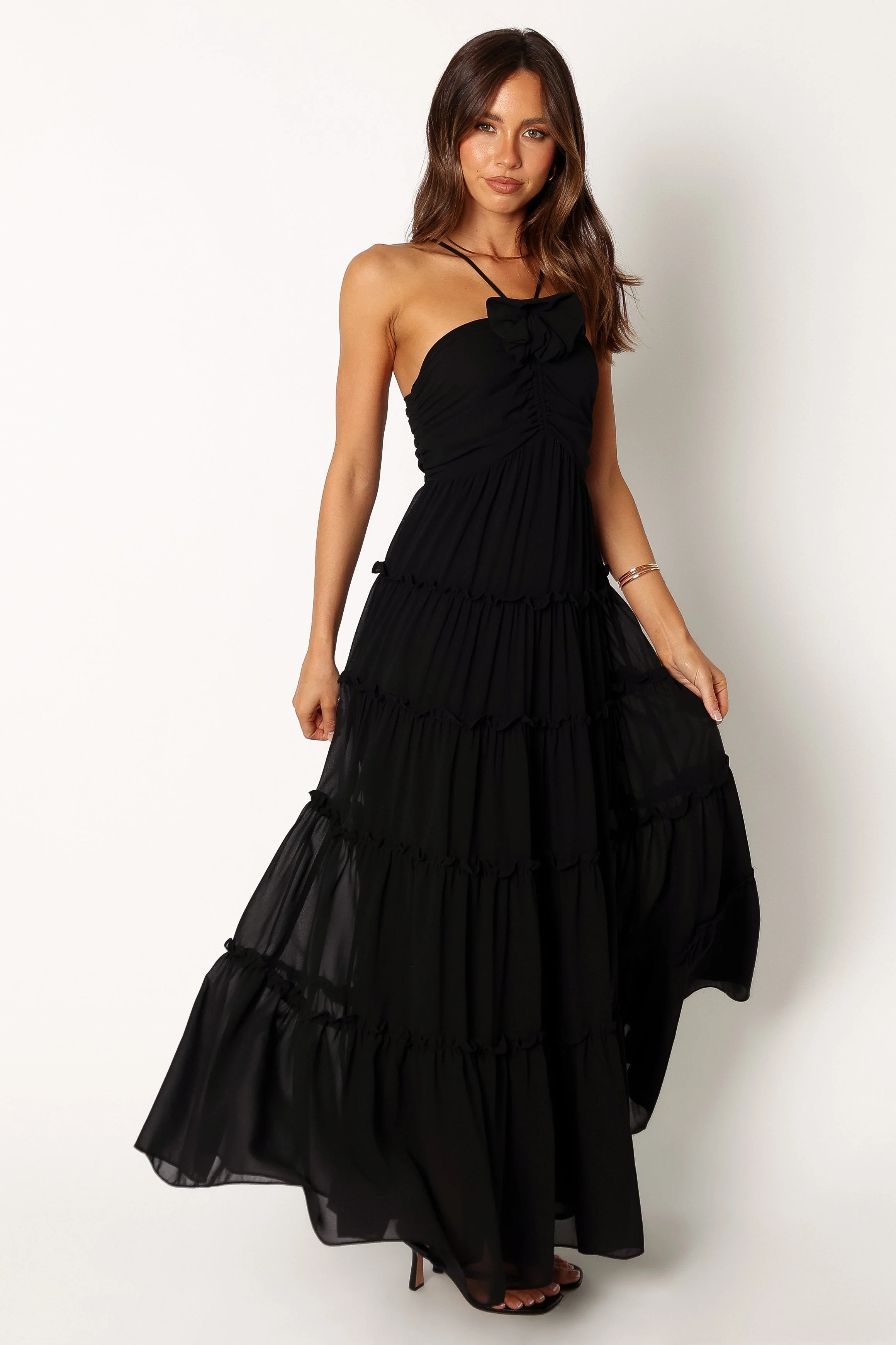 Dottie Halterneck Maxi Dress - Black - Image 6