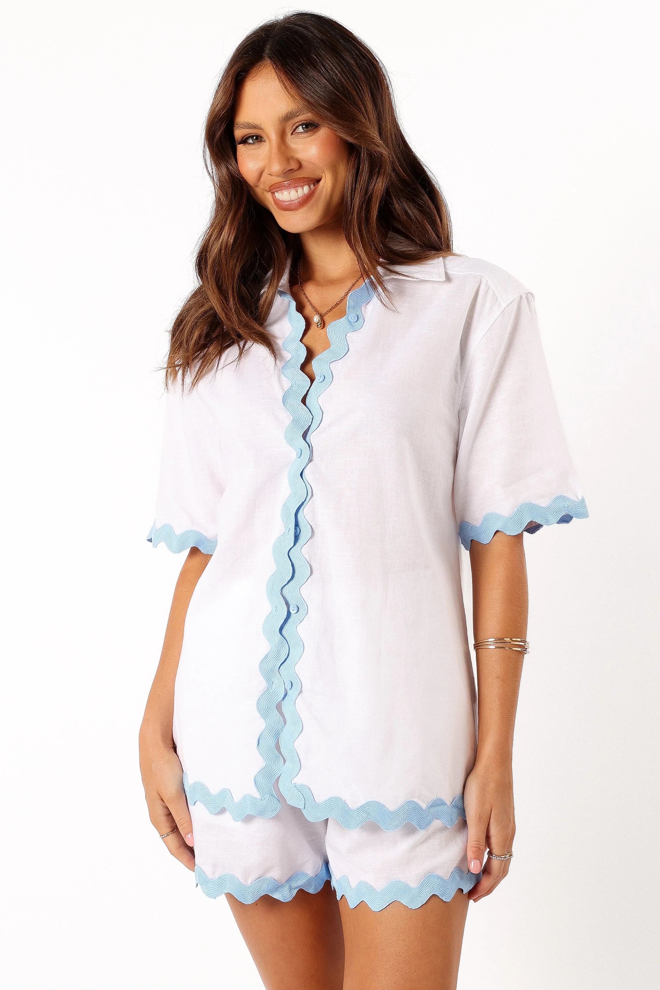 Harry Shirt - White Blue - Image 3