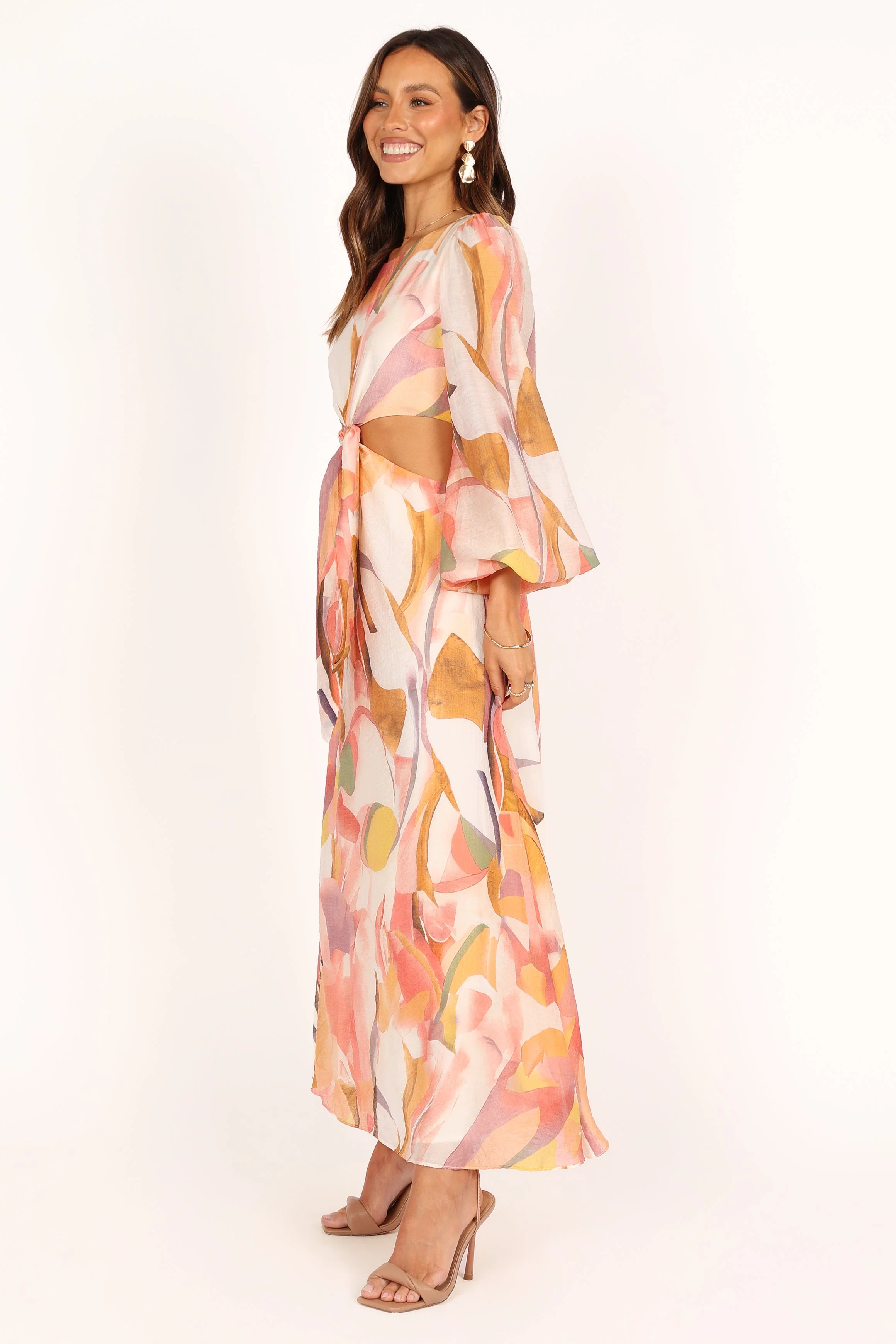 Laquin Long Sleeve Maxi Dress - Pink - Image 4