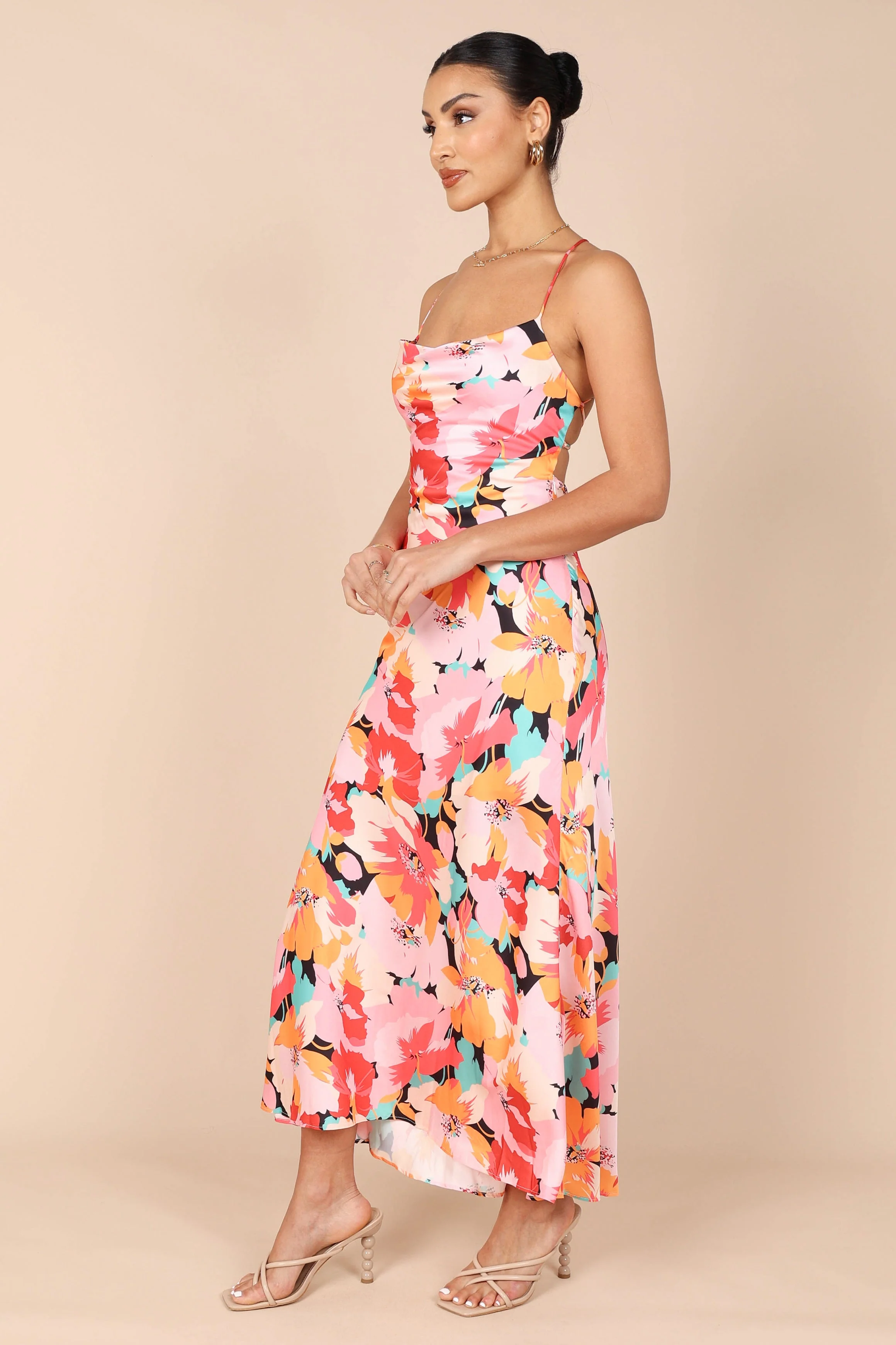 Posse Midi Slip Dress - Pink Floral - Image 6